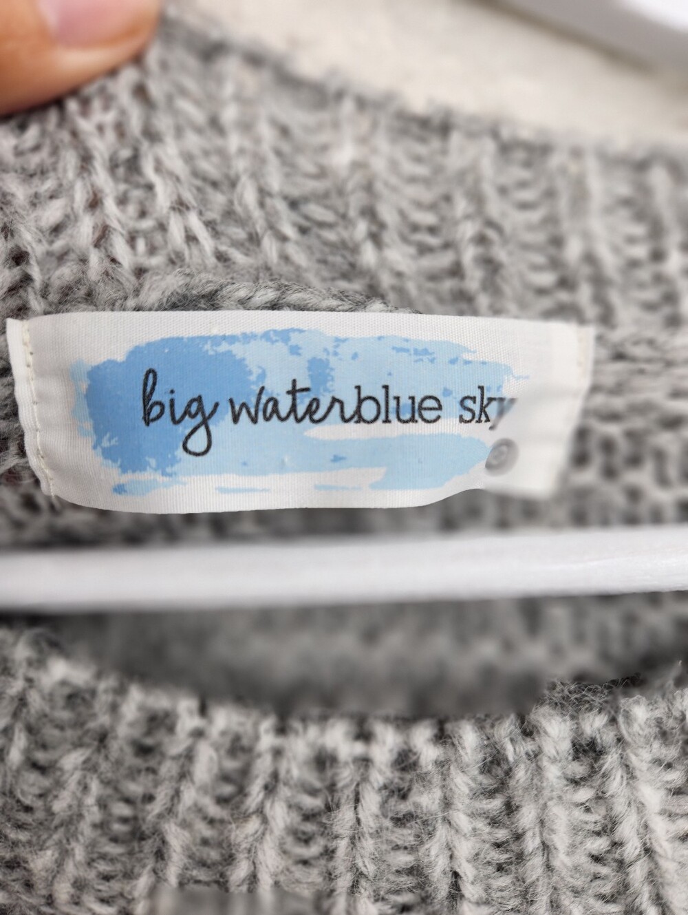 Big Water Blue Sky Fuzzy Wool Blend Crewneck Tunic Sweater Size Small Cozy Soft - Picture 6 of 13